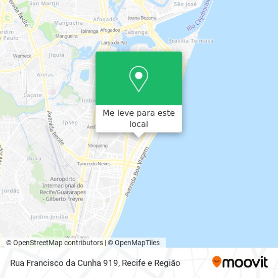 Rua Francisco da Cunha 919 mapa