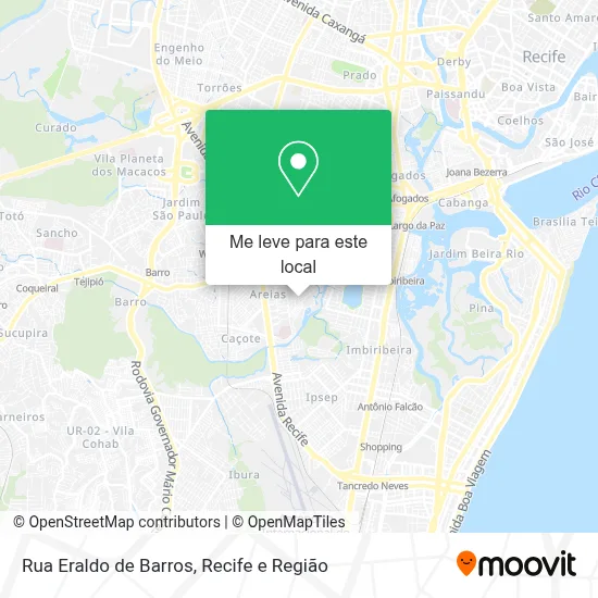 Rua Eraldo de Barros mapa