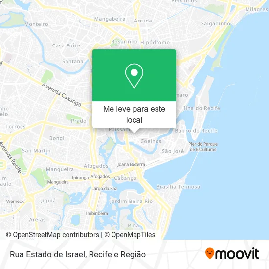 Rua Estado de Israel mapa