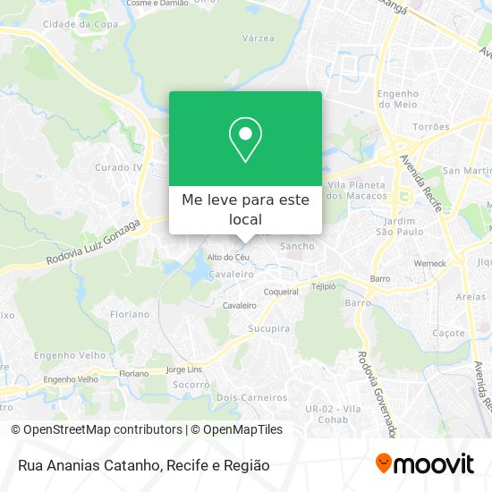 Rua Ananias Catanho mapa