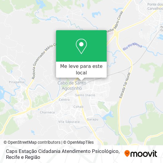 Caps Estação Cidadania Atendimento Psicológico mapa