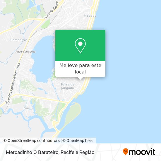 Mercadinho O Barateiro mapa
