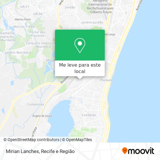 Mírian Lanches mapa