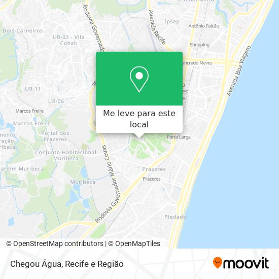 Chegou Água mapa