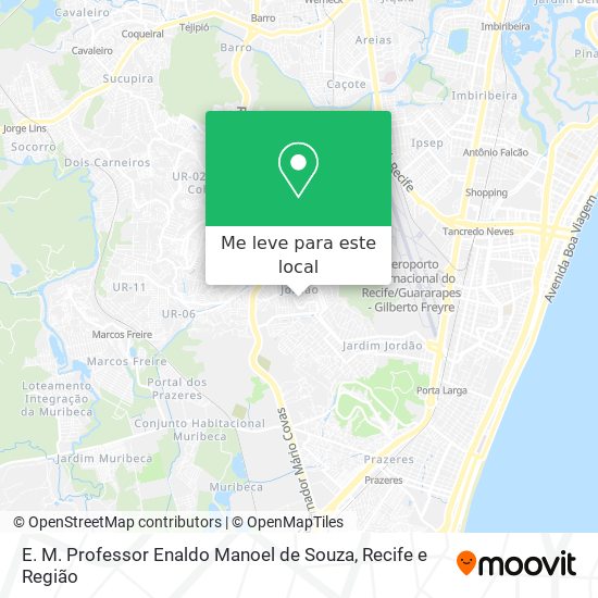E. M. Professor Enaldo Manoel de Souza mapa