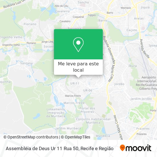 Assembléia de Deus Ur 11 Rua 50 mapa