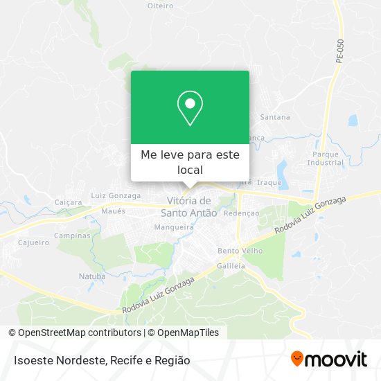 Isoeste Nordeste mapa