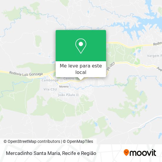 Mercadinho Santa Maria mapa