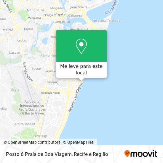 Posto 6 Praia de Boa Viagem mapa