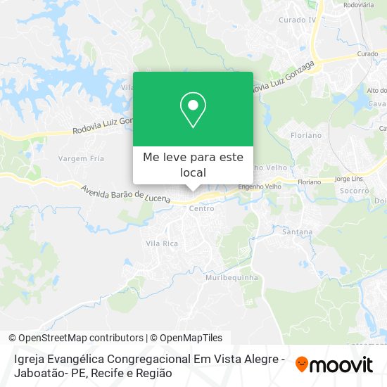 Igreja Evangélica Congregacional Em Vista Alegre - Jaboatão- PE mapa