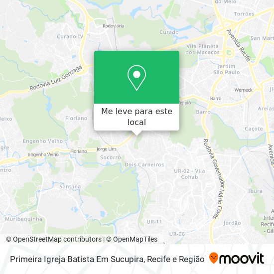 Primeira Igreja Batista Em Sucupira mapa