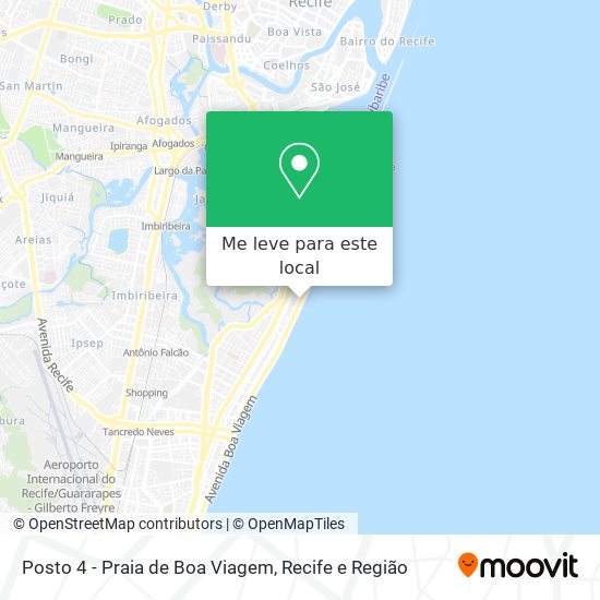 Posto 4 - Praia de Boa Viagem mapa