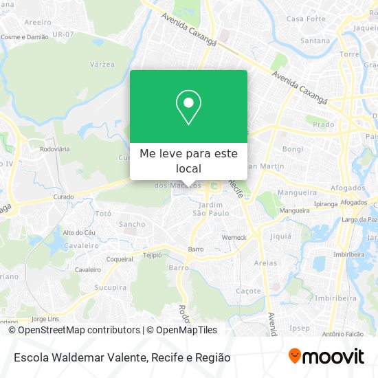 Escola Waldemar Valente mapa