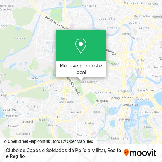 Clube de Cabos e Soldados da Polícia Militar mapa