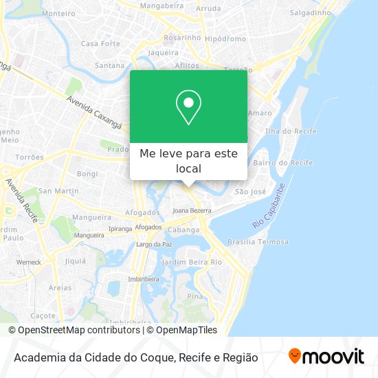 Academia da Cidade do Coque mapa
