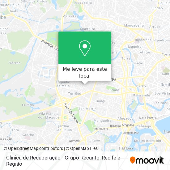 Clínica de Recuperação - Grupo Recanto mapa