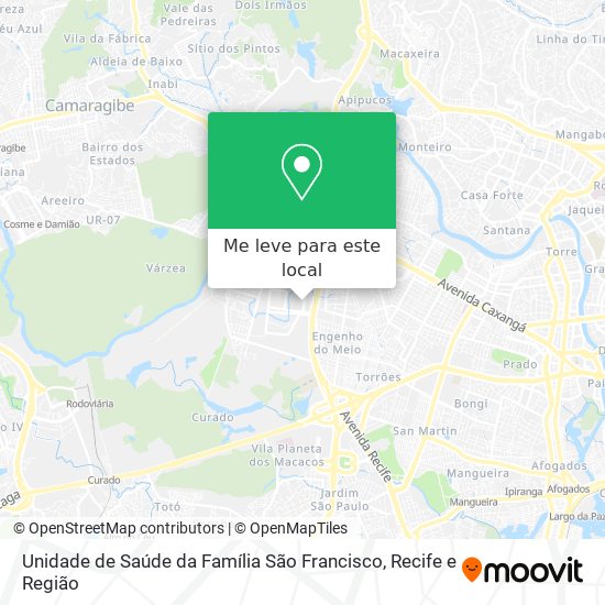 Unidade de Saúde da Família São Francisco mapa