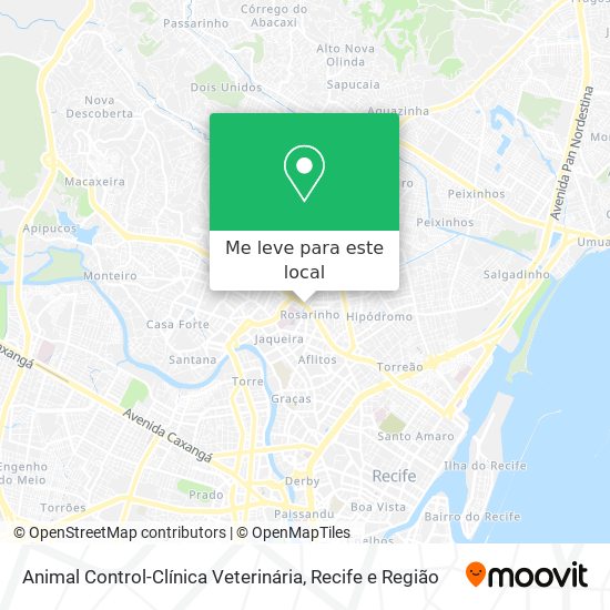 Animal Control-Clínica Veterinária mapa