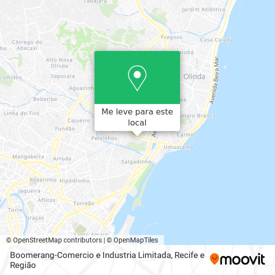 Boomerang-Comercio e Industria Limitada mapa