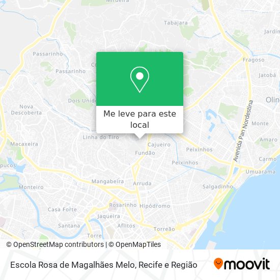 Escola Rosa de Magalhães Melo mapa