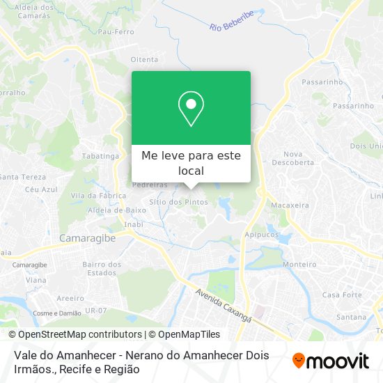 Vale do Amanhecer - Nerano do Amanhecer Dois Irmãos. mapa