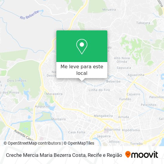 Creche Mercia Maria Bezerra Costa mapa