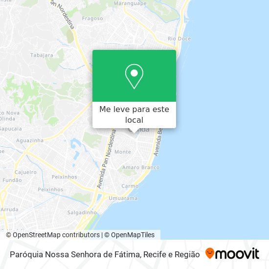 Paróquia Nossa Senhora de Fátima mapa