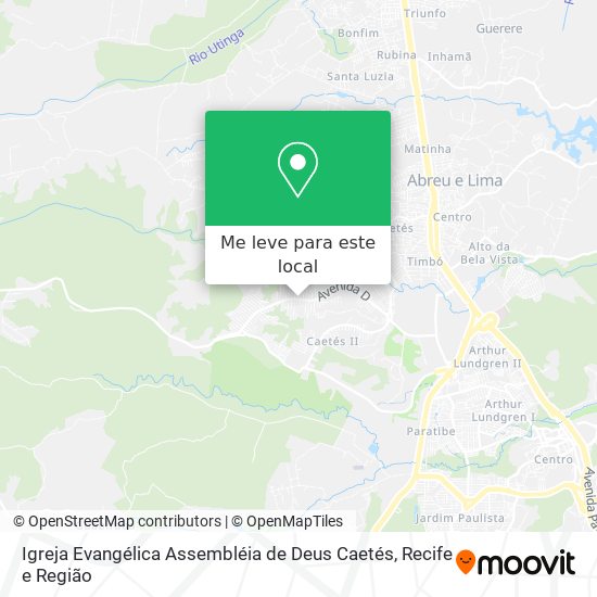 Igreja Evangélica Assembléia de Deus Caetés mapa