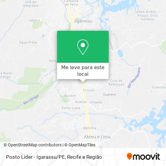 Posto Lider - Igarassu/PE mapa