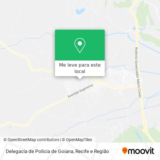Delegacia de Polícia de Goiana mapa