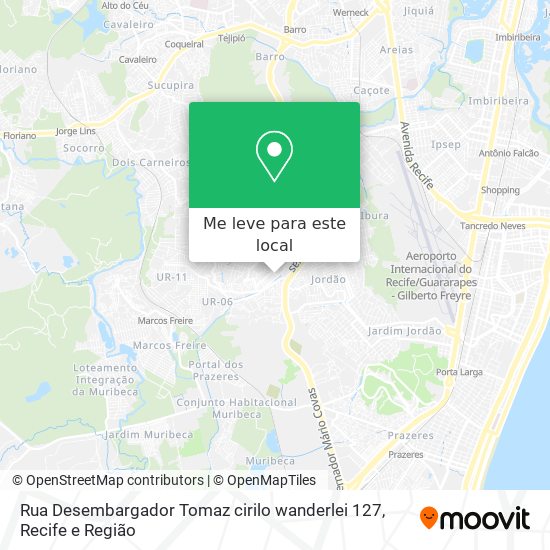 Rua Desembargador Tomaz cirilo wanderlei 127 mapa