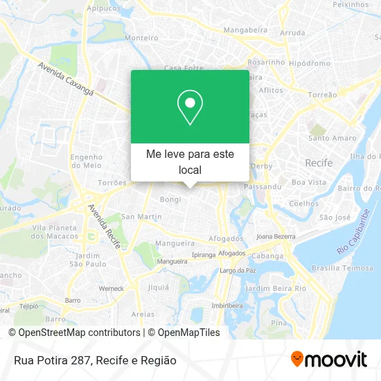 Rua Potira 287 mapa