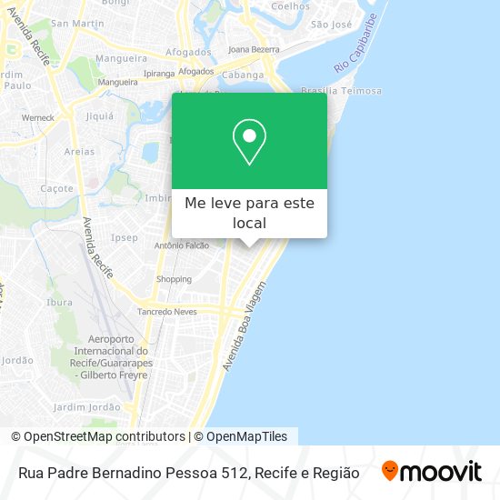 Rua Padre Bernadino Pessoa 512 mapa