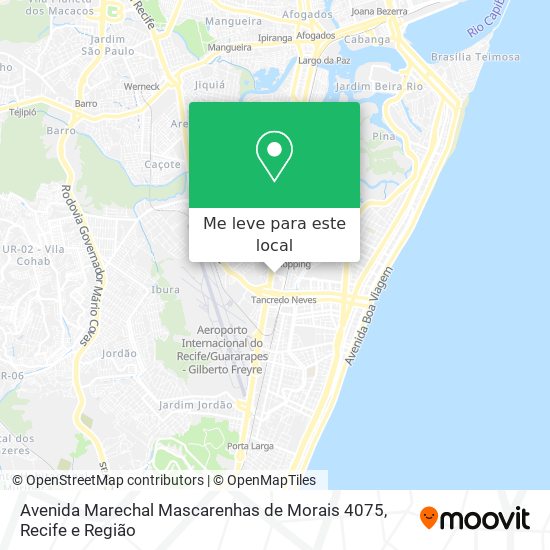 Avenida Marechal Mascarenhas de Morais 4075 mapa