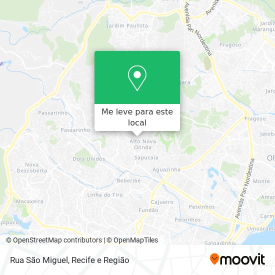 Rua São Miguel mapa