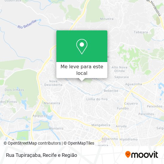 Rua Tupiraçaba mapa