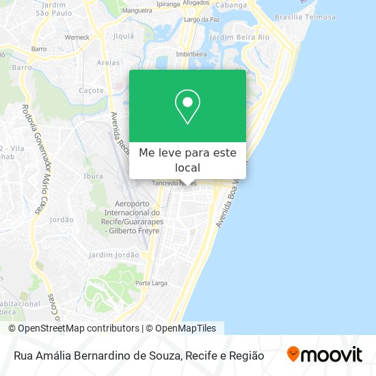 Rua Amália Bernardino de Souza mapa