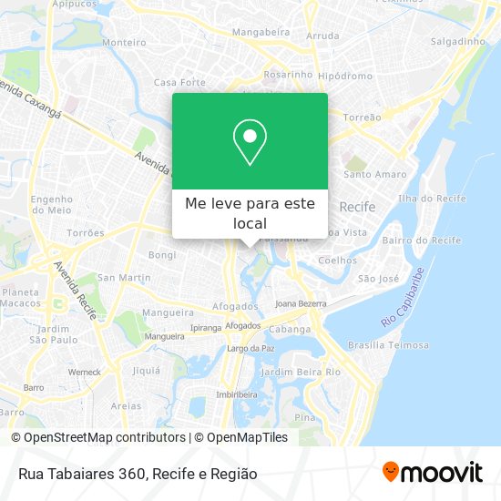 Rua Tabaiares 360 mapa