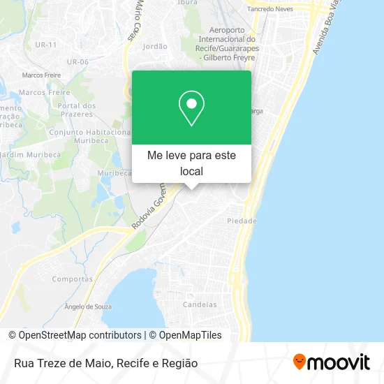 Rua Treze de Maio mapa