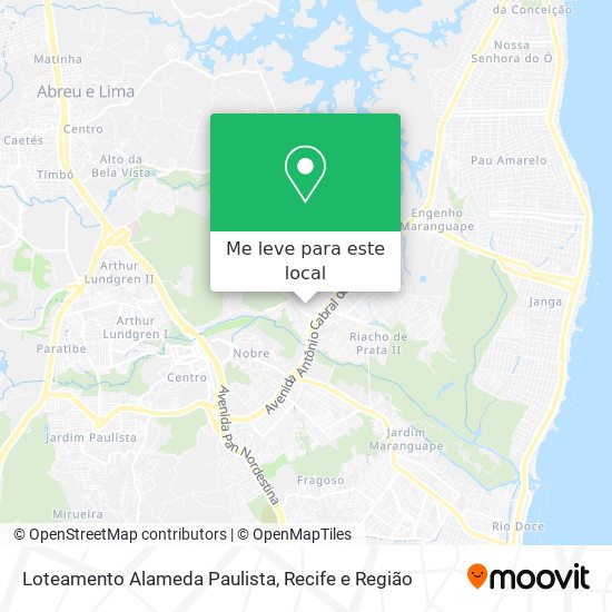 Loteamento Alameda Paulista mapa
