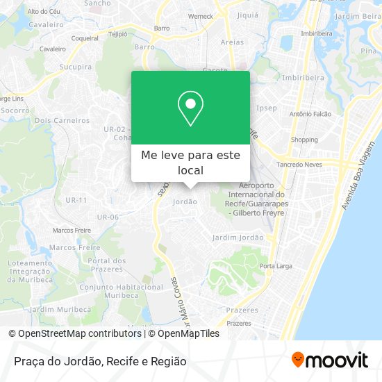 Praça do Jordão mapa