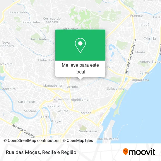 Rua das Moças mapa
