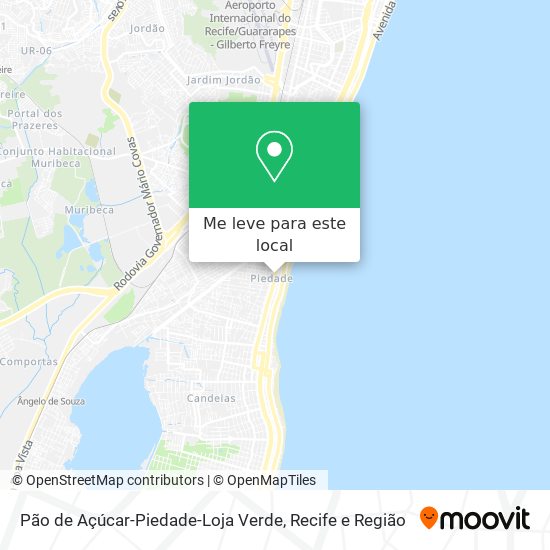 Pão de Açúcar-Piedade-Loja Verde mapa