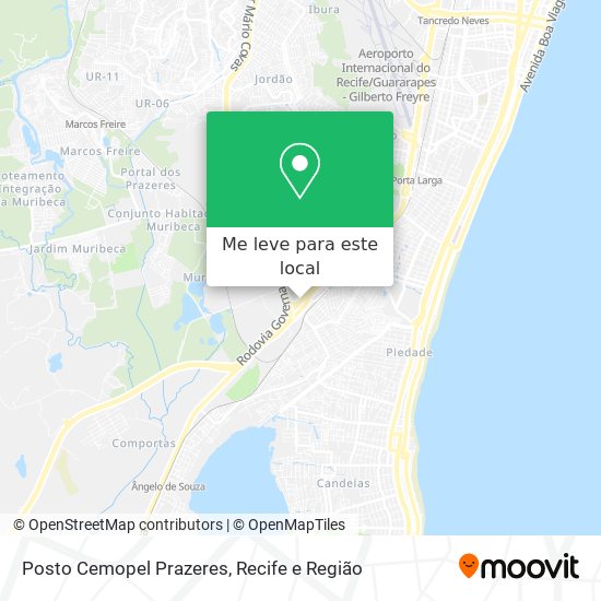 Posto Cemopel Prazeres mapa