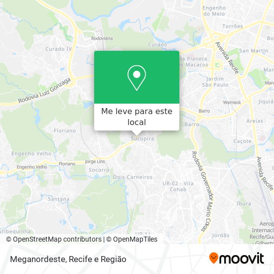 Meganordeste mapa