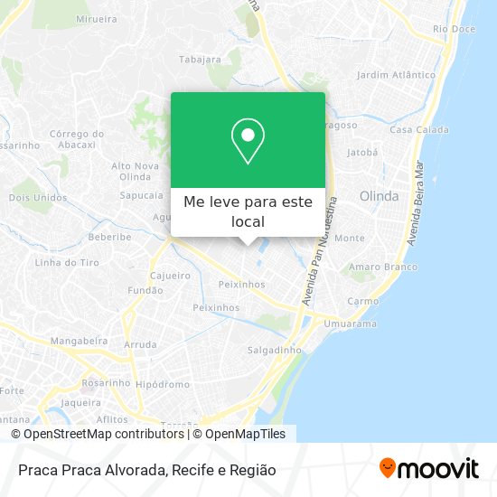 Praca Praca Alvorada mapa