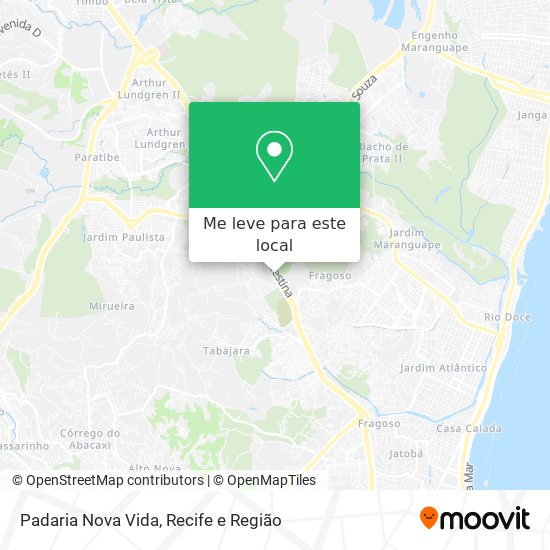 Padaria Nova Vida mapa