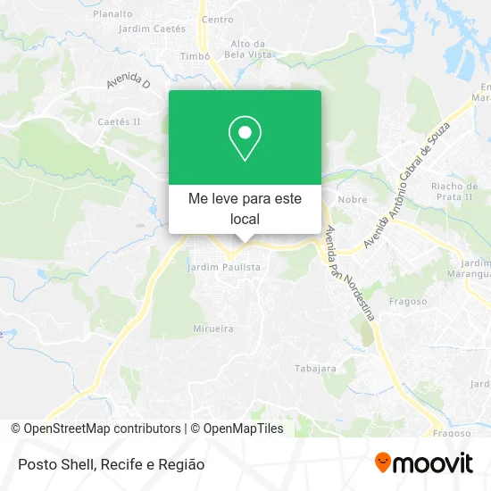 Posto Shell mapa