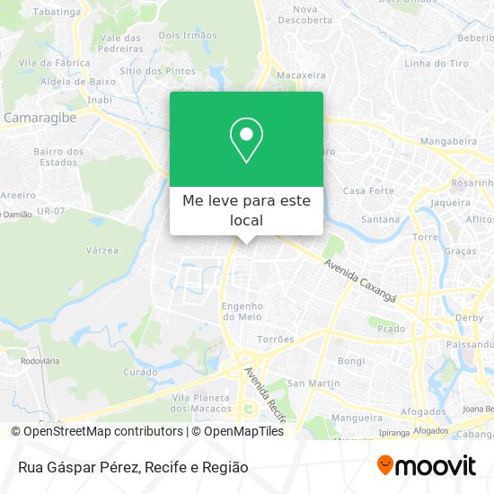 Rua Gáspar Pérez mapa