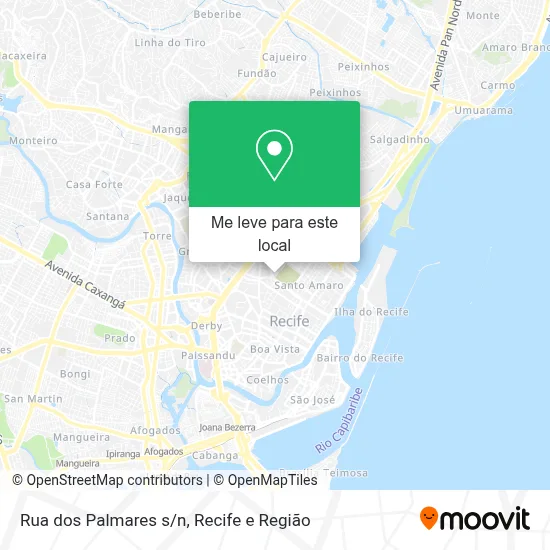 Rua dos Palmares s/n mapa